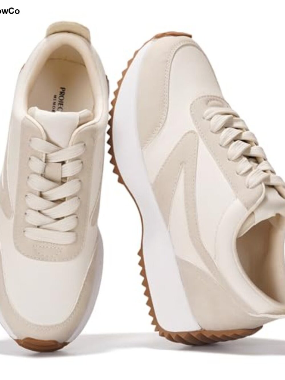 Project Cloud Women's Lace Up Sneakers Memory Foam Non-Slip Comfortable Shoes